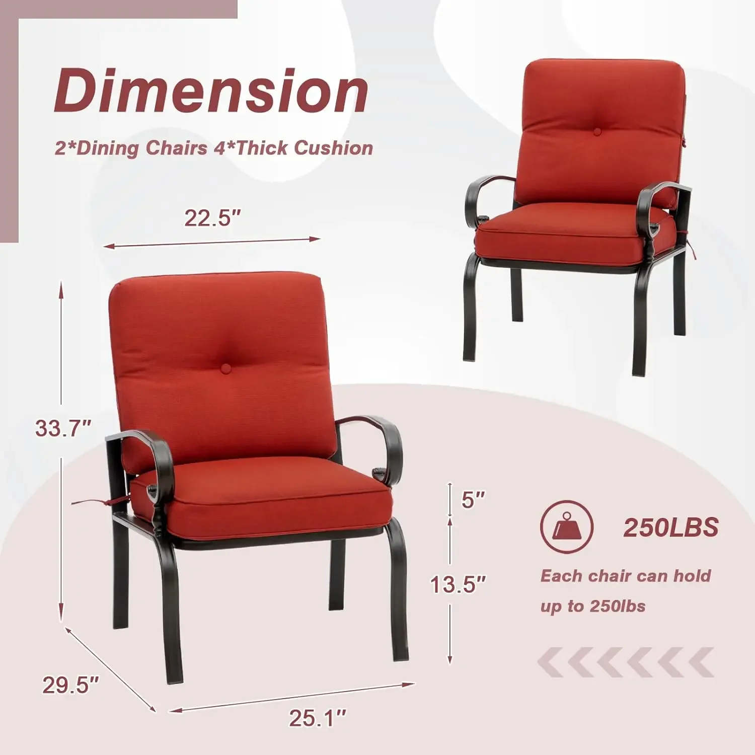 Kırmızı Dış Mekan Metal Bistro - Outdoor Furniture Metal Chairs incelemesi ve fiyatı